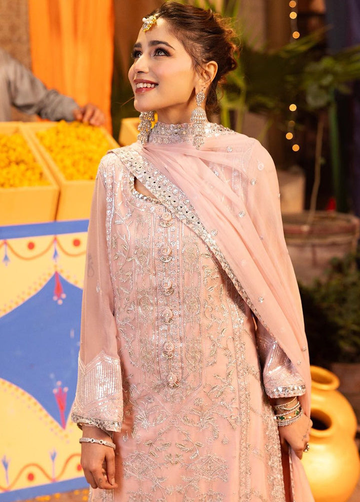 Chamak Damak by Asim Jofa Embroidered Chiffon Suits Unstitched 3 Piece AJ24CD AJCD-14 - Festive Collection