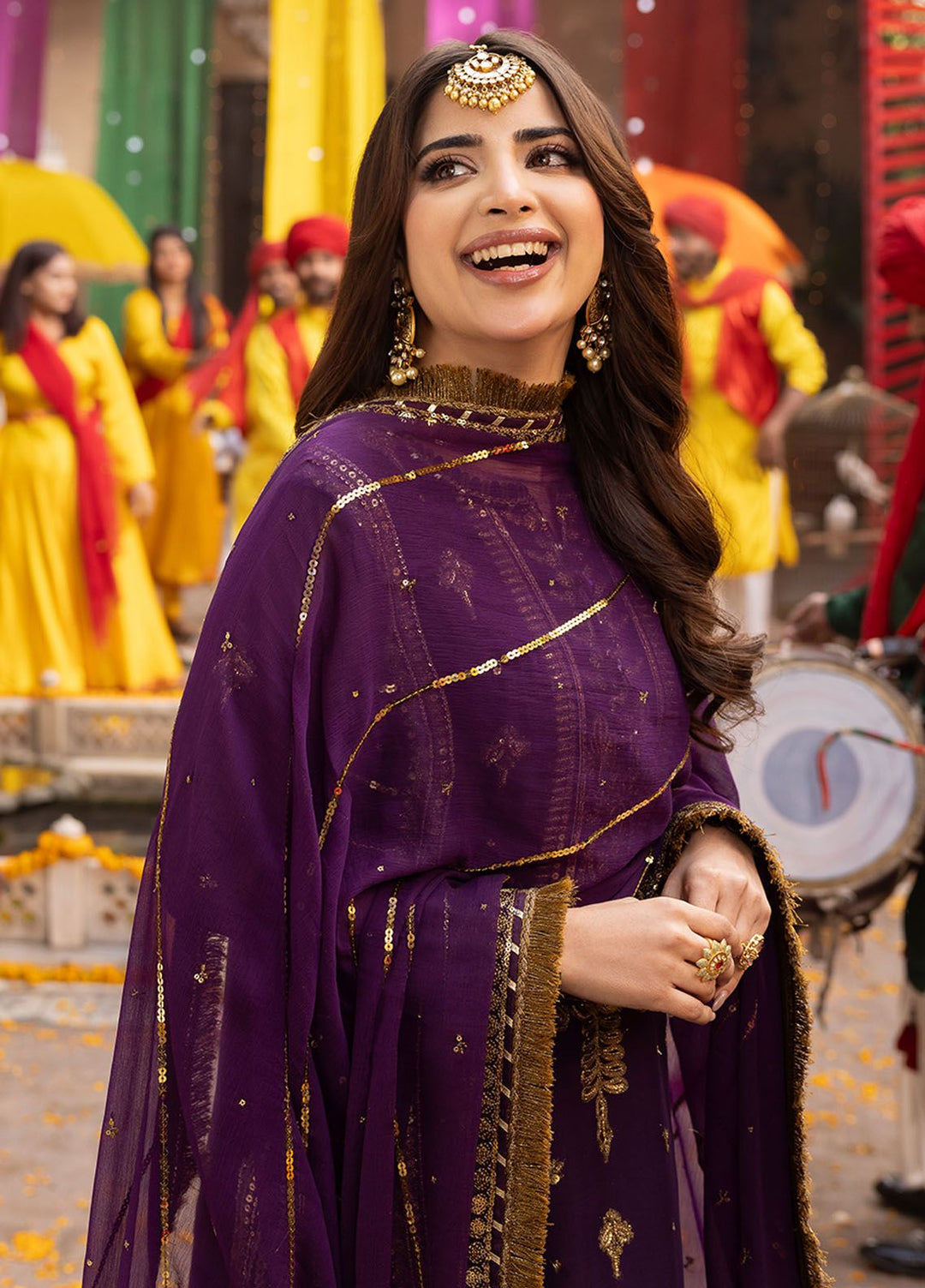 Chamak Damak by Asim Jofa Embroidered Chiffon Suits Unstitched 3 Piece AJ24CD AJCD-17 - Festive Collection