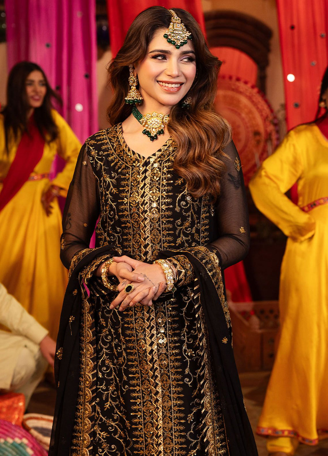 Chamak Damak by Asim Jofa Embroidered Chiffon Suits Unstitched 3 Piece AJ24CD AJCD-19 - Festive Collection