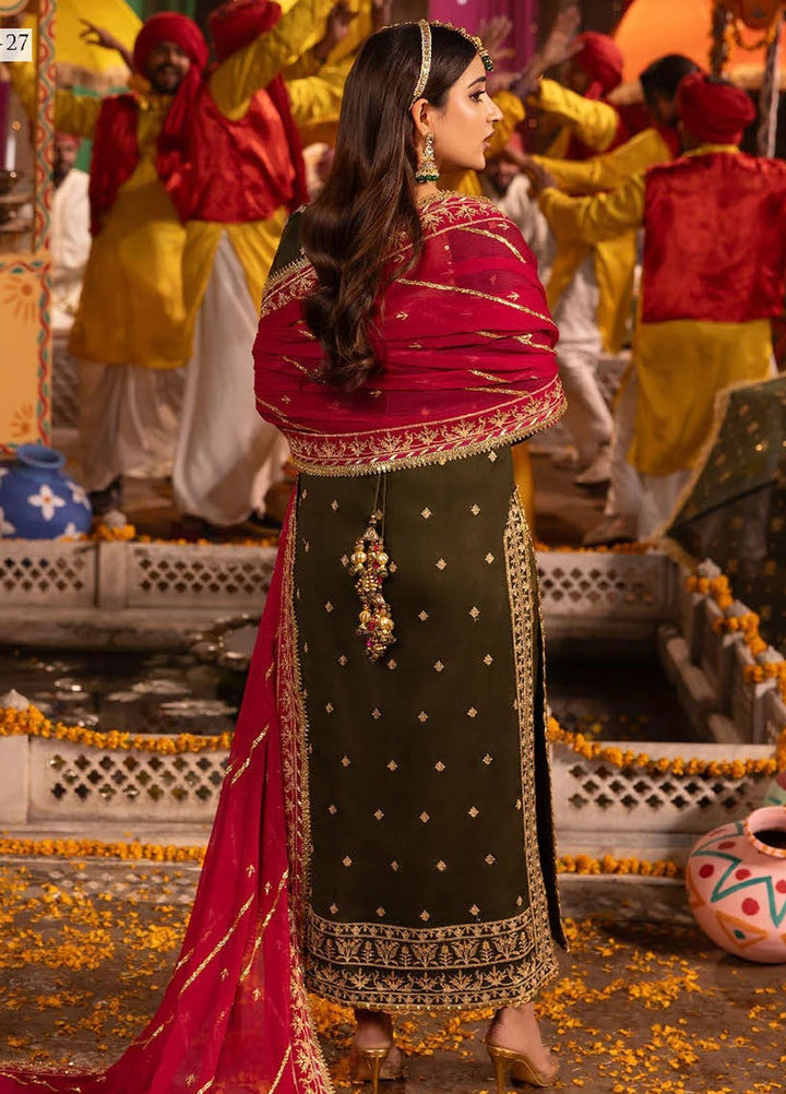 Chamak Damak by Asim Jofa Embroidered Chiffon Suits Unstitched 3 Piece AJ24CD AJCD-27 - Festive Collection