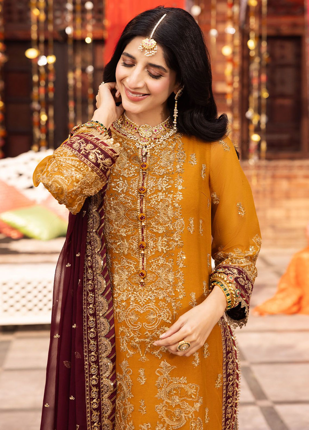 Chamak Damak by Asim Jofa Embroidered Chiffon Suits Unstitched 3 Piece AJ24CD AJCD-30 - Festive Collection