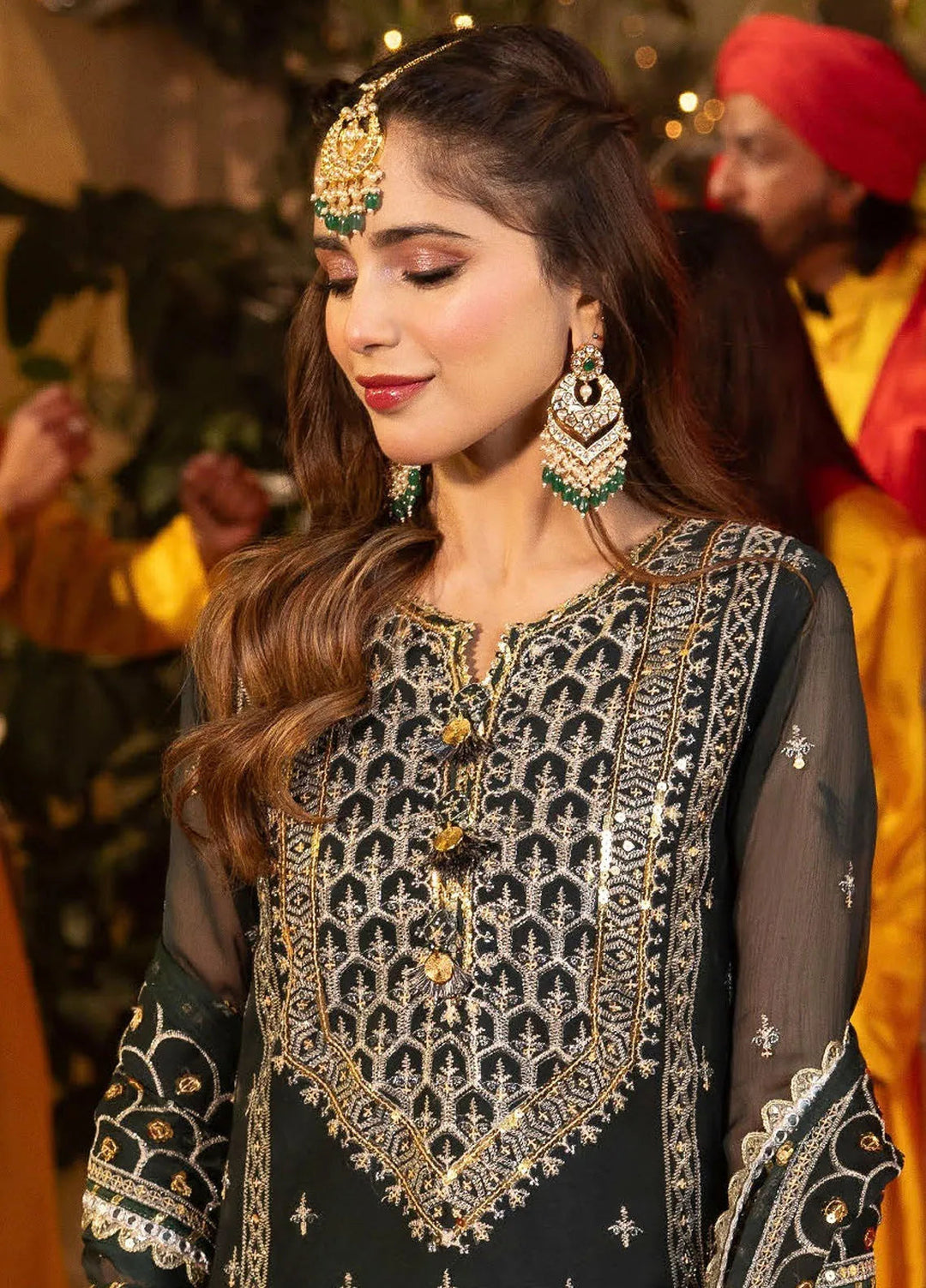 Chamak Damak by Asim Jofa Embroidered Chiffon Unstitched Suit 3 Piece AJ24CD AJCD-06 - Festive Collection