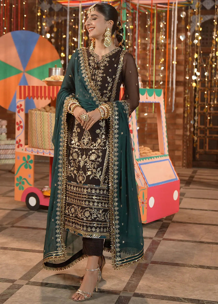 Chamak Damak by Asim Jofa Embroidered Chiffon Unstitched Suit 3 Piece AJ24CD AJCD-29 - Festive Collection