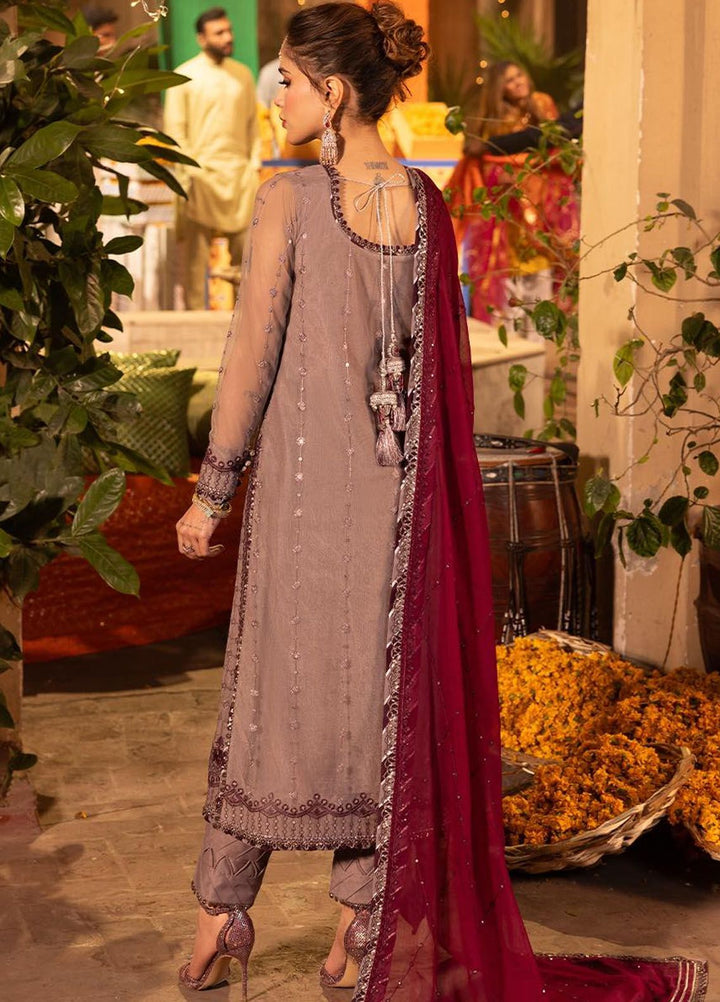 Chamak Damak by Asim Jofa Embroidered Net Suits Unstitched 3 Piece AJ24CD AJCD-15 - Festive Collection