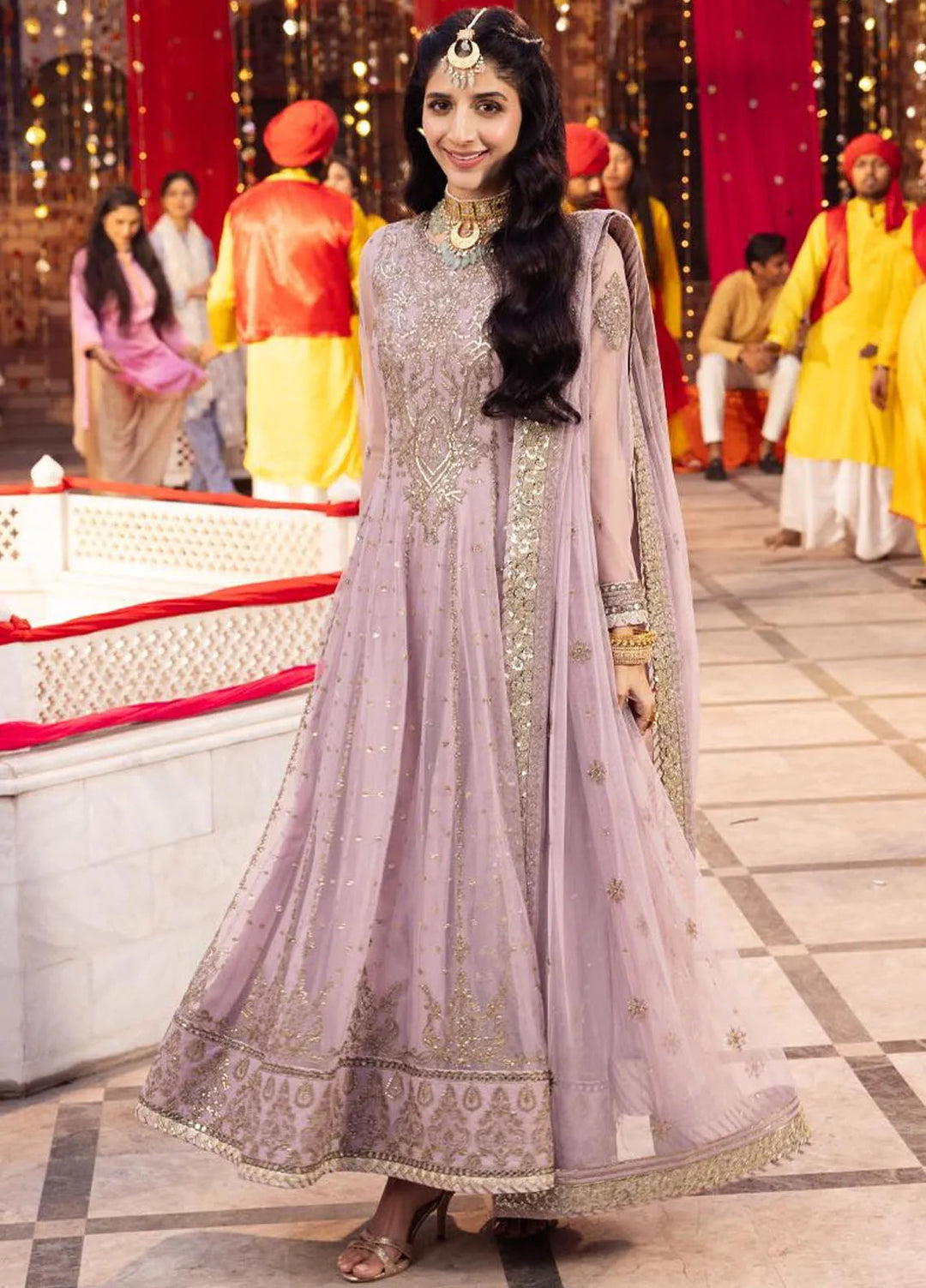 Chamak Damak by Asim Jofa Embroidered Net Unstitched Suit 3 Piece AJ24CD AJCD-16 - Festive Collection