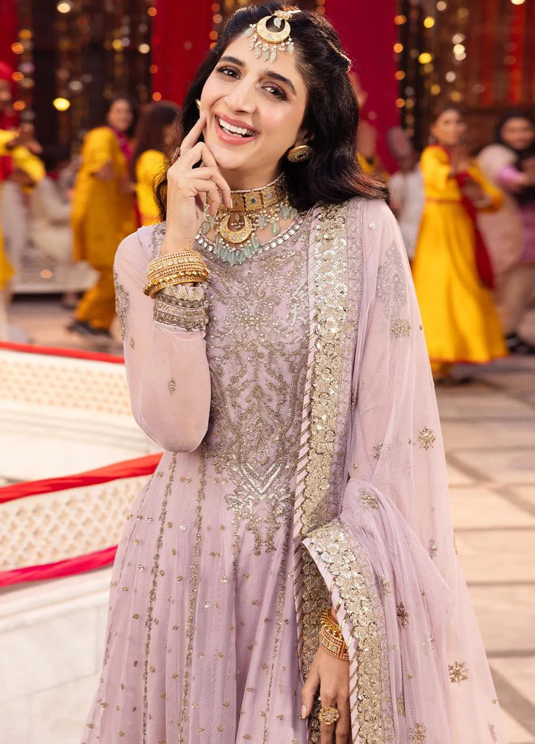 Chamak Damak by Asim Jofa Embroidered Net Unstitched Suit 3 Piece AJ24CD AJCD-16 - Festive Collection