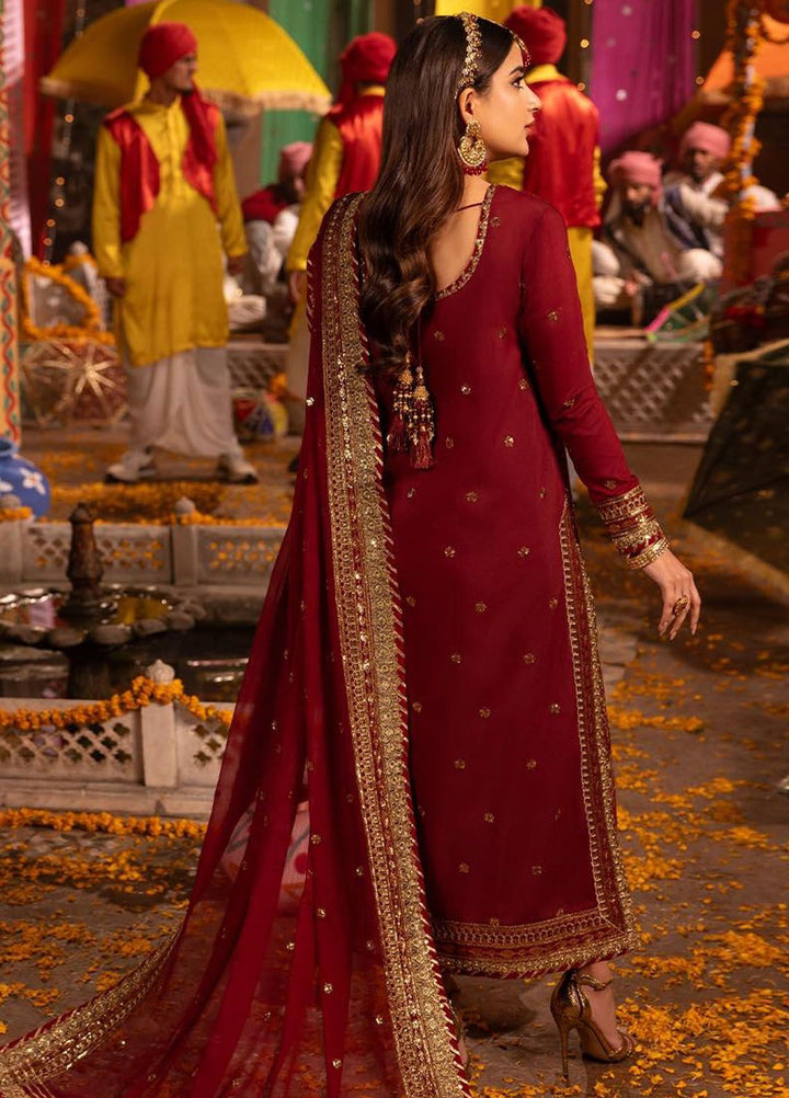 Chamak Damak by Asim Jofa Embroidered Silk Suits Unstitched 3 Piece AJ24CD AJCD-04 - Festive Collection