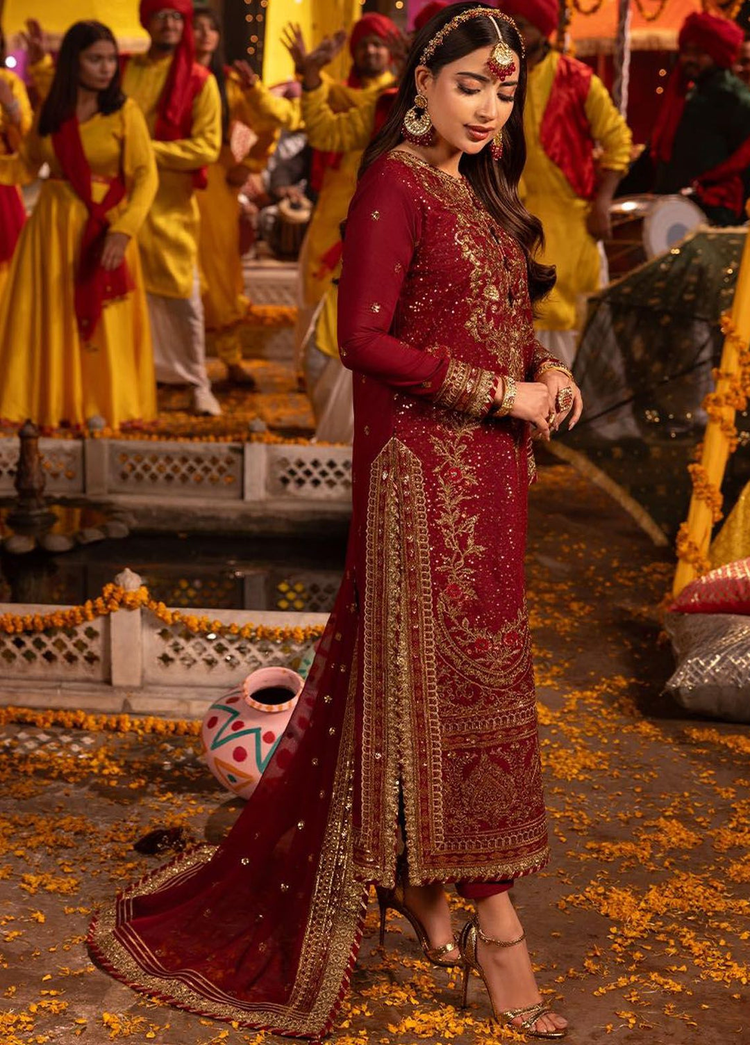 Chamak Damak by Asim Jofa Embroidered Silk Suits Unstitched 3 Piece AJ24CD AJCD-04 - Festive Collection