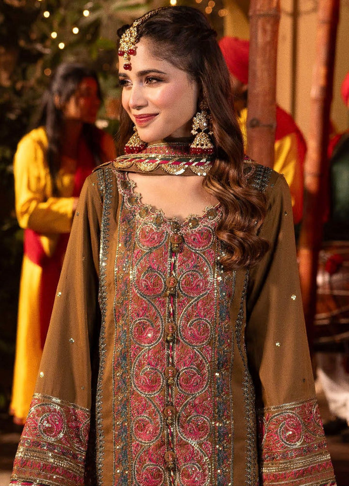 Chamak Damak by Asim Jofa Embroidered Silk Suits Unstitched 3 Piece AJ24CD AJCD-08 - Festive Collection