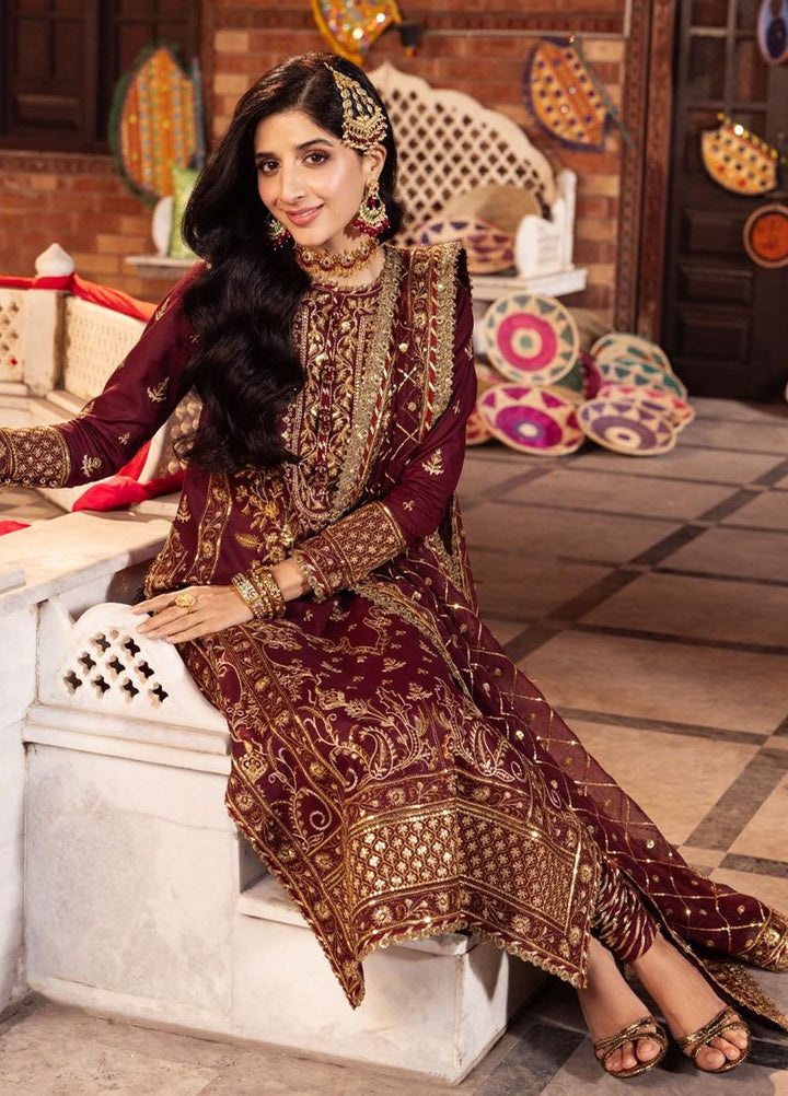 Chamak Damak by Asim Jofa Embroidered Silk Suits Unstitched 3 Piece AJ24CD AJCD-09 - Festive Collection