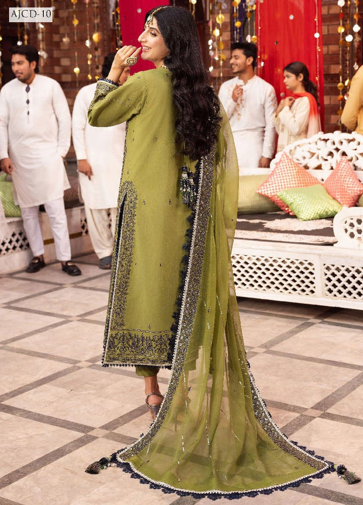 Chamak Damak by Asim Jofa Embroidered Silk Suits Unstitched 3 Piece AJ24CD AJCD-10 - Festive Collection