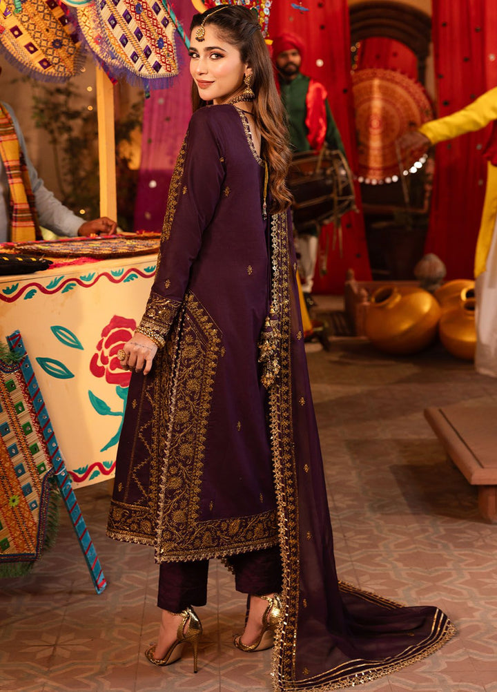 Chamak Damak by Asim Jofa Embroidered Silk Suits Unstitched 3 Piece AJ24CD AJCD-23 - Festive Collection