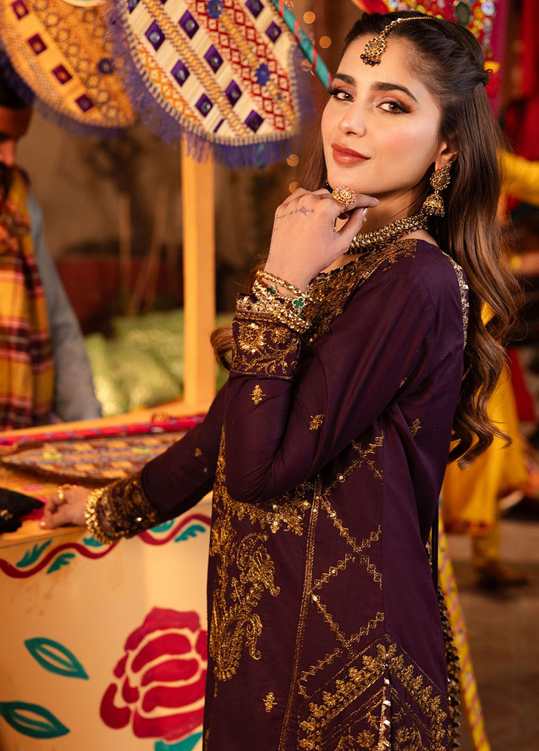 Chamak Damak by Asim Jofa Embroidered Silk Suits Unstitched 3 Piece AJ24CD AJCD-23 - Festive Collection