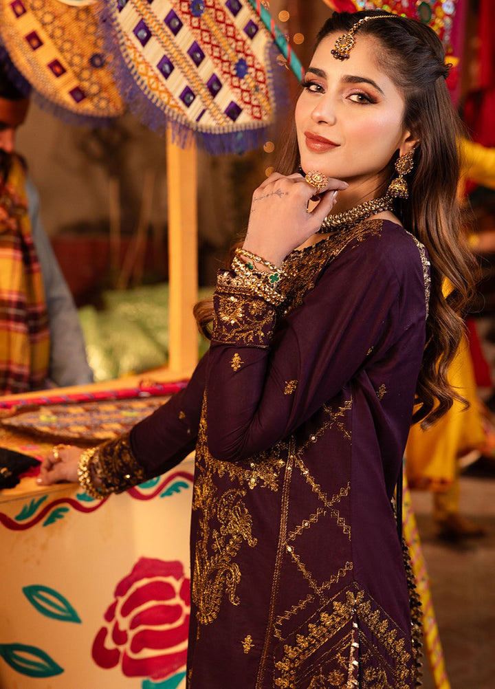 Chamak Damak by Asim Jofa Embroidered Silk Suits Unstitched 3 Piece AJ24CD AJCD-23 - Festive Collection