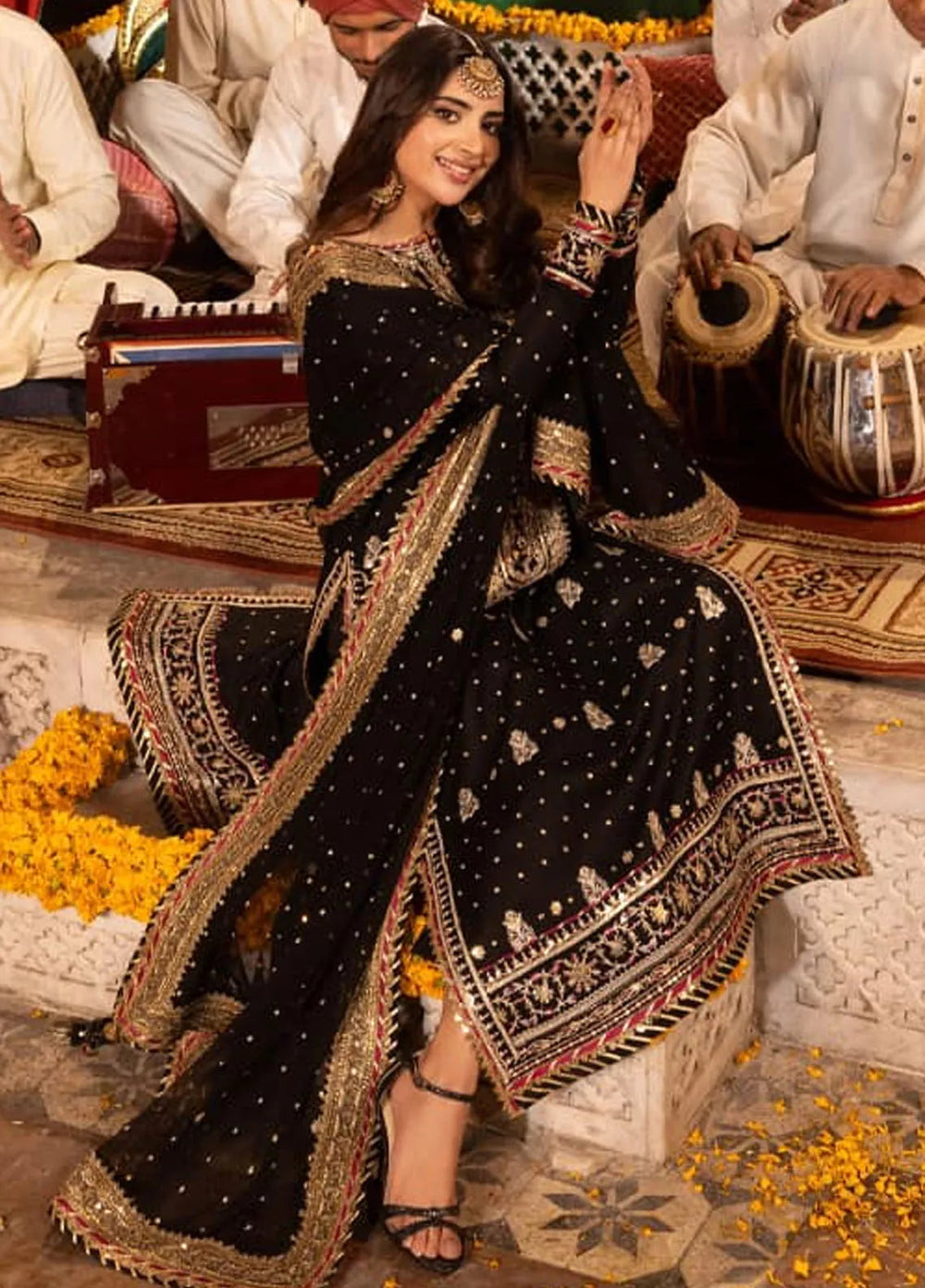 Chamak Damak by Asim Jofa Embroidered Silk Unstitched Suit 3 Piece AJ24CD AJCD-02 - Festive Collection