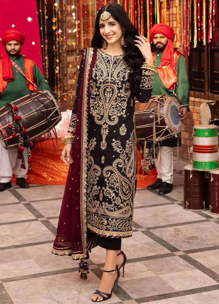 Chamak Damak by Asim Jofa Embroidered Silk Unstitched Suit 3 Piece AJ24CD AJCD-03 - Festive Collection