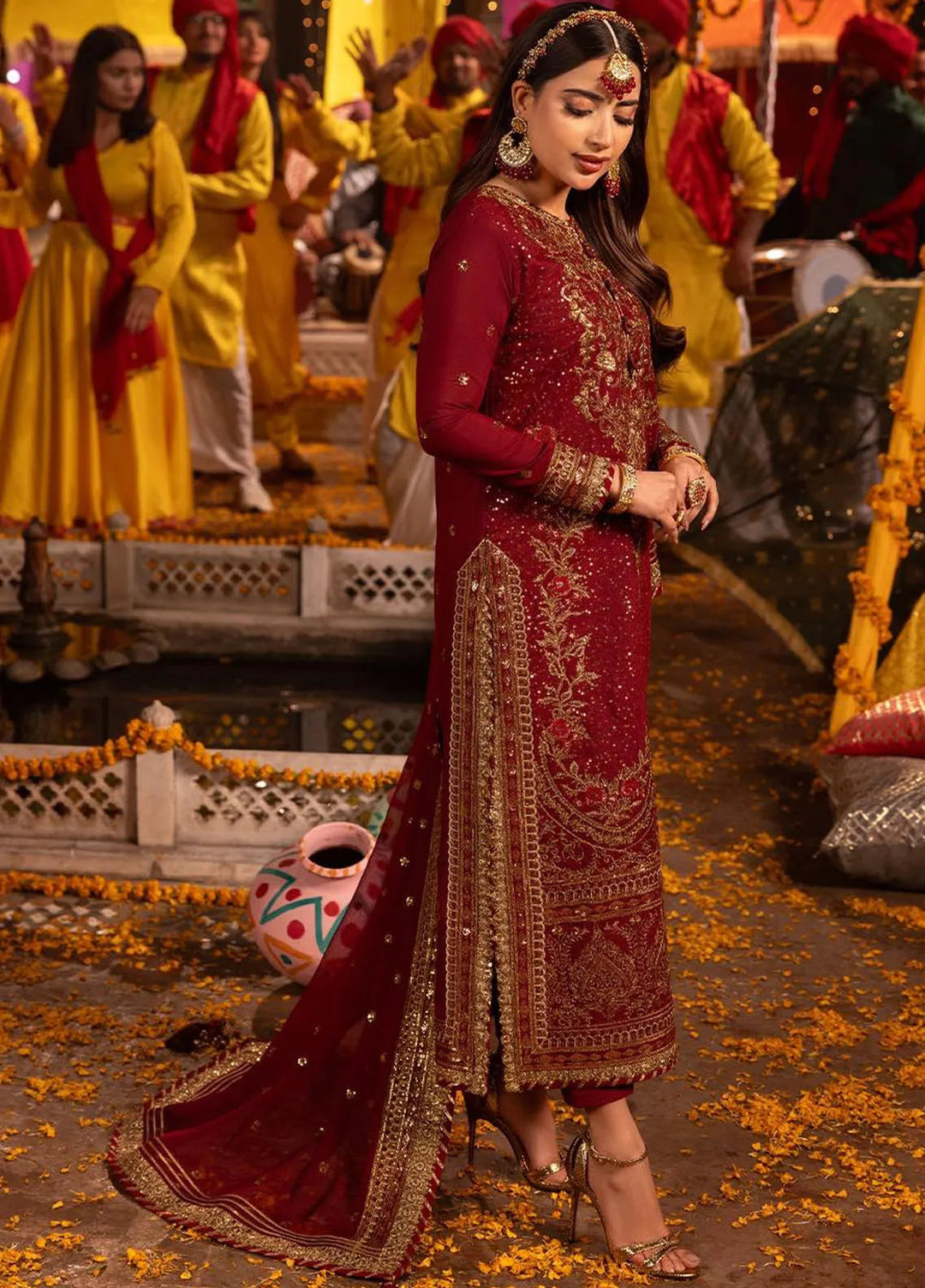 Chamak Damak by Asim Jofa Embroidered Silk Unstitched Suit 3 Piece AJ24CD AJCD-04 - Festive Collection