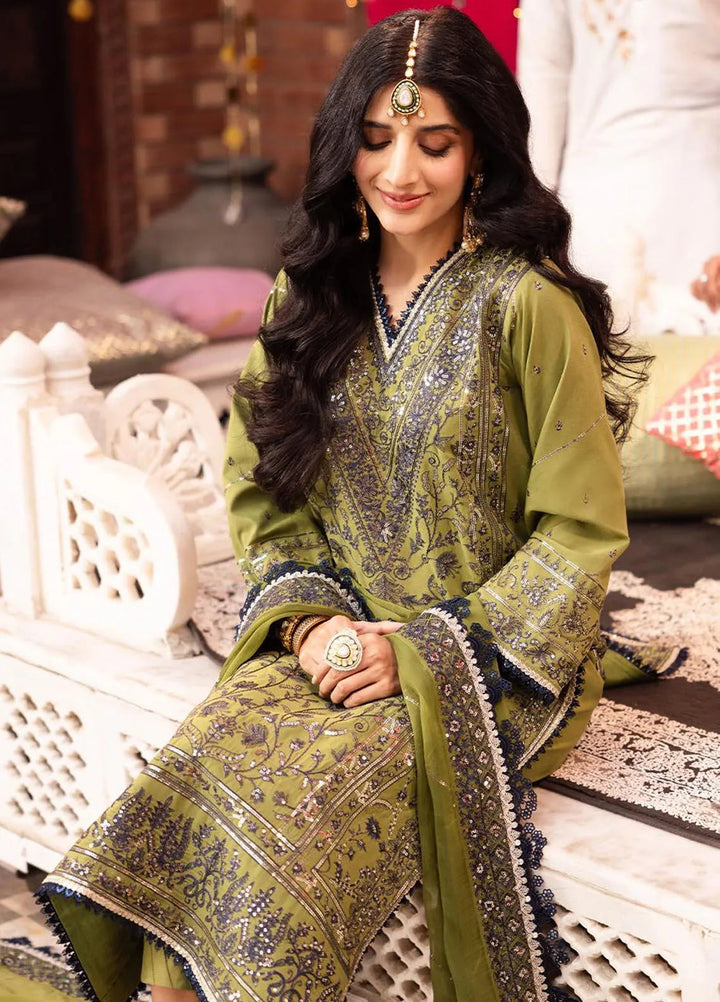 Chamak Damak by Asim Jofa Embroidered Silk Unstitched Suit 3 Piece AJ24CD AJCD-10 - Festive Collection
