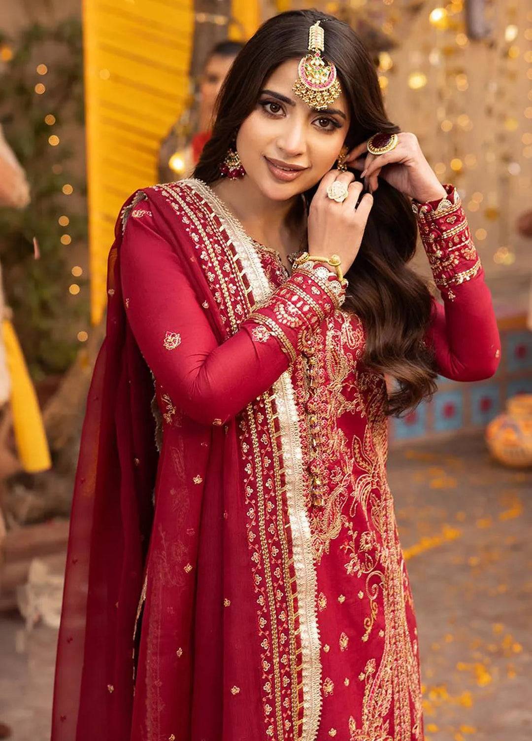 Chamak Damak by Asim Jofa Embroidered Silk Unstitched Suit 3 Piece AJ24CD AJCD-25 - Festive Collection