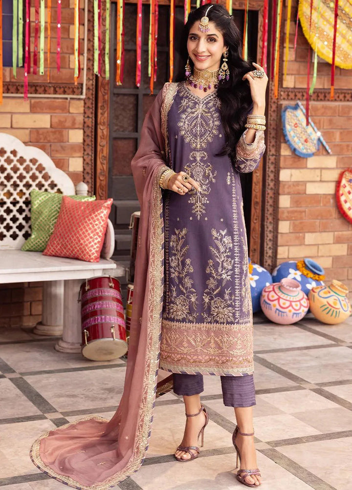 Chamak Damak by Asim Jofa Embroidered Silk Unstitched Suit 3 Piece AJ24CD AJCD-26 - Festive Collection