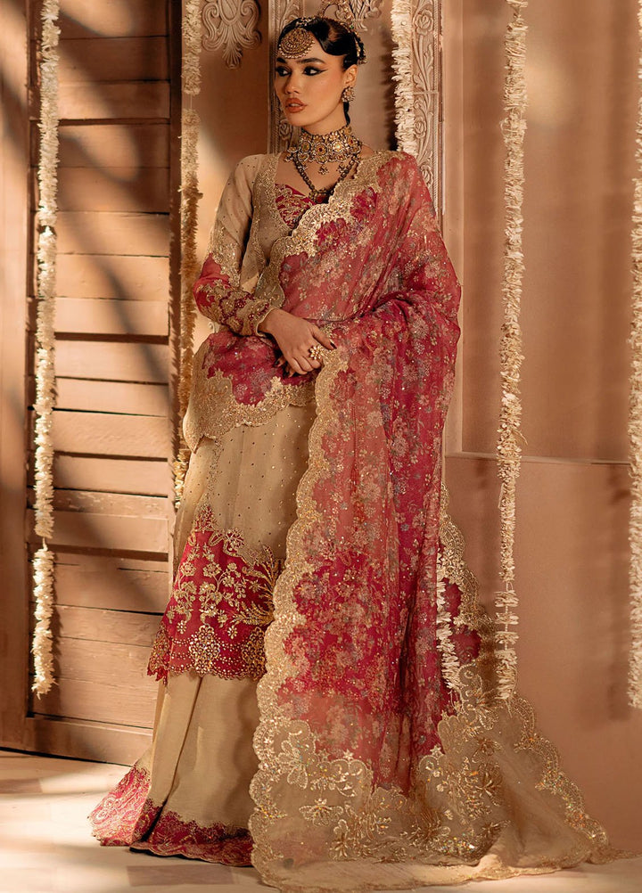 Chamak Dhamak by Fozia Khalid Pret Embelished Organza 4 Piece Suit FK-9002 Roka