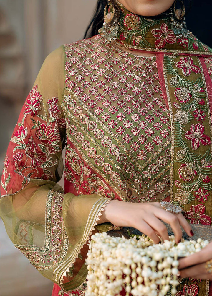 Chamak Dhamak by Fozia Khalid Pret Embelished Organza 4 Piece Suit FK-9005 Doli