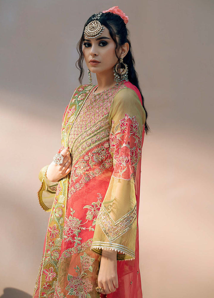 Chamak Dhamak by Fozia Khalid Pret Embelished Organza 4 Piece Suit FK-9005 Doli
