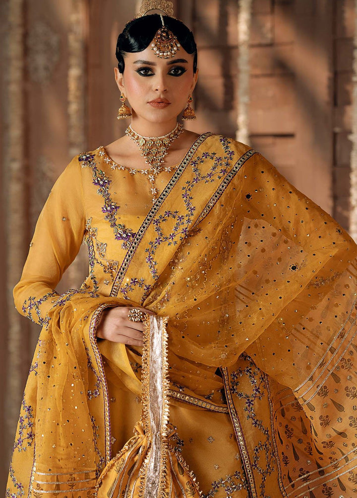 Chamak Dhamak by Fozia Khalid Pret Embelished Organza 4 Piece Suit FK-9008 Mayun