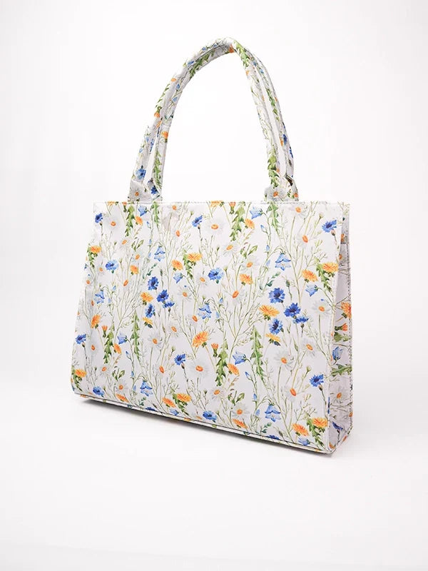 Maa aur Mai by TJK Designs Printed Chaman Canvas Tote - Casual Collection
