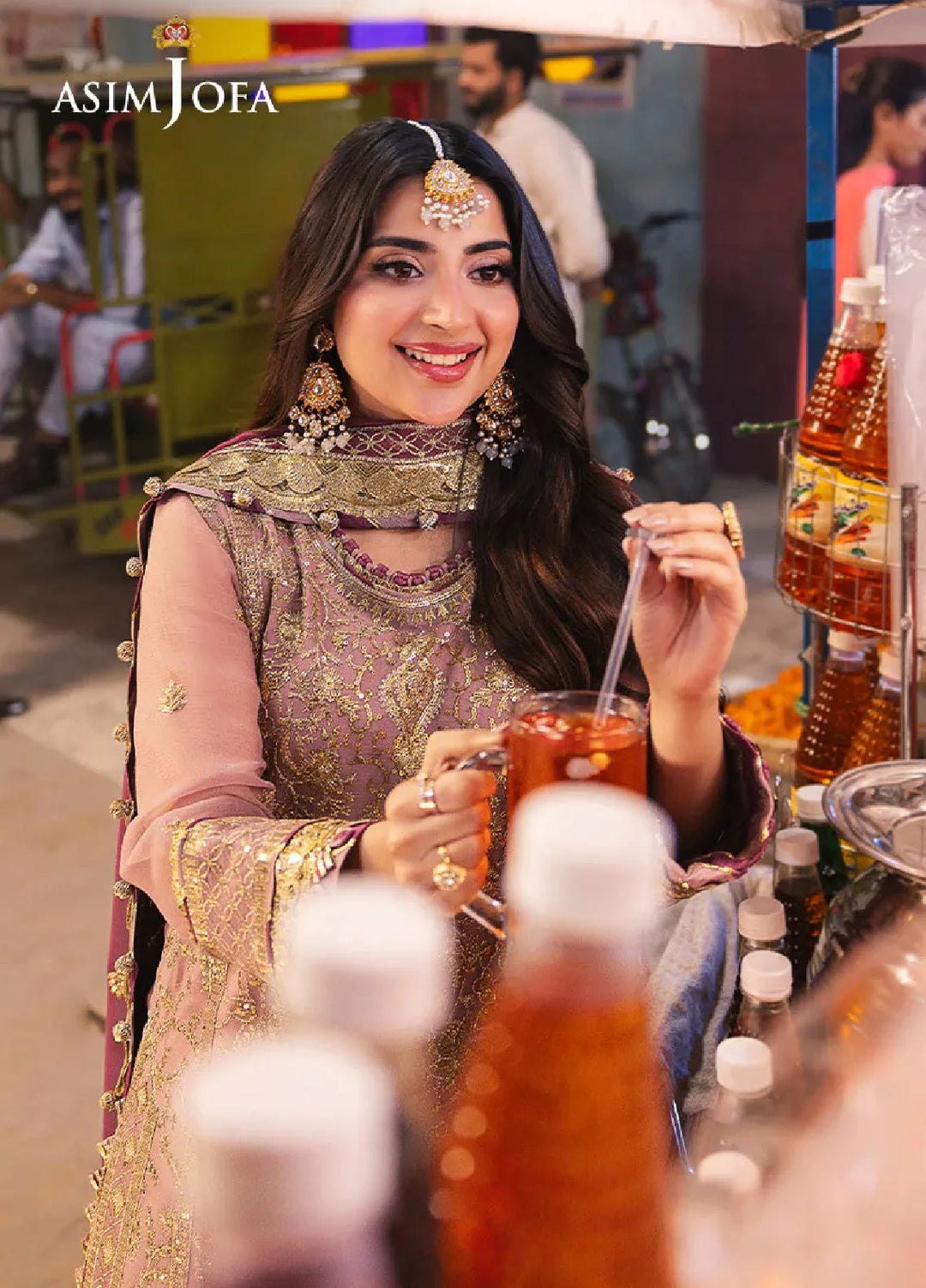 Chamkeeli By Asim Jofa Embroidered Chiffon Suit Unstitched 3 Piece AJ24CF AJKK-04 - Festive Collection