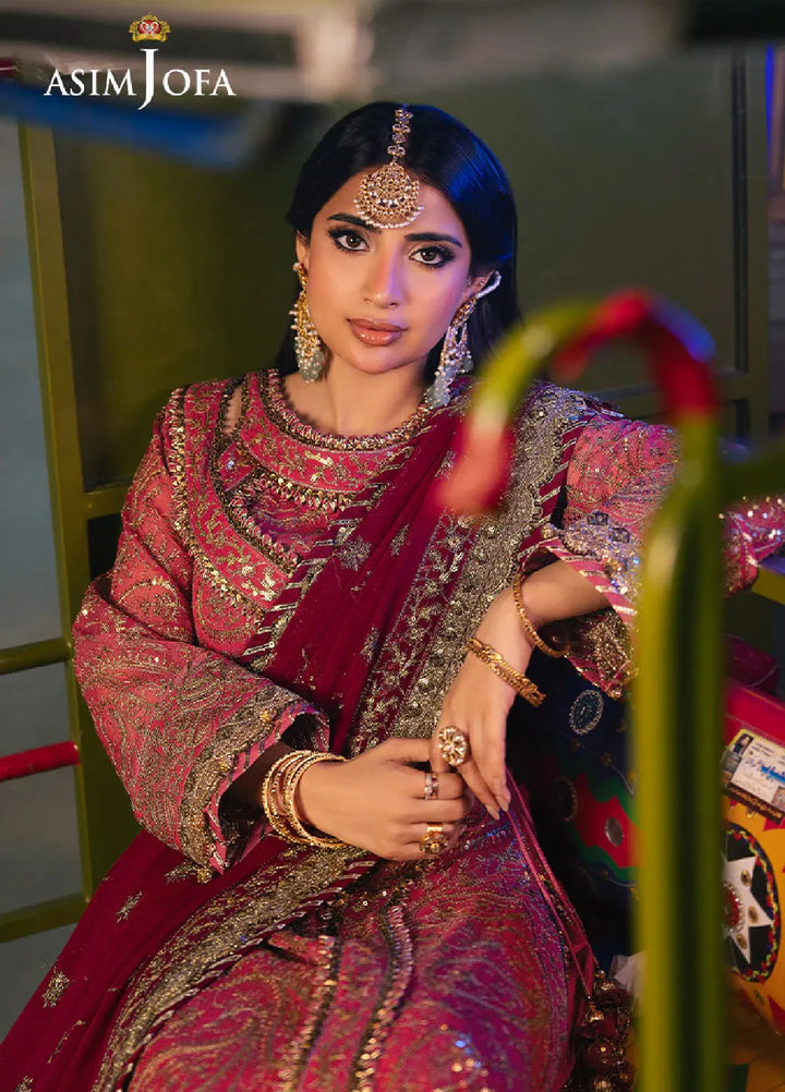 Chamkeeli By Asim Jofa Embroidered Chiffon Suit Unstitched 3 Piece AJ24CF AJKK-05 - Festive Collection