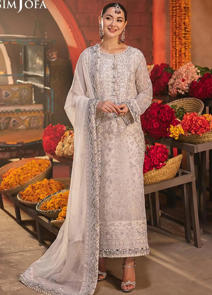 Chamkeeli By Asim Jofa Embroidered Chiffon Suit Unstitched 3 Piece AJ24CF AJKK-06 - Festive Collection