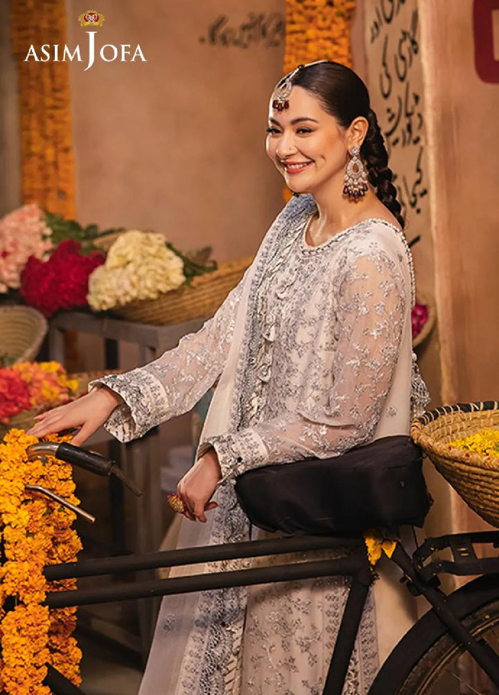 Chamkeeli By Asim Jofa Embroidered Chiffon Suit Unstitched 3 Piece AJ24CF AJKK-06 - Festive Collection