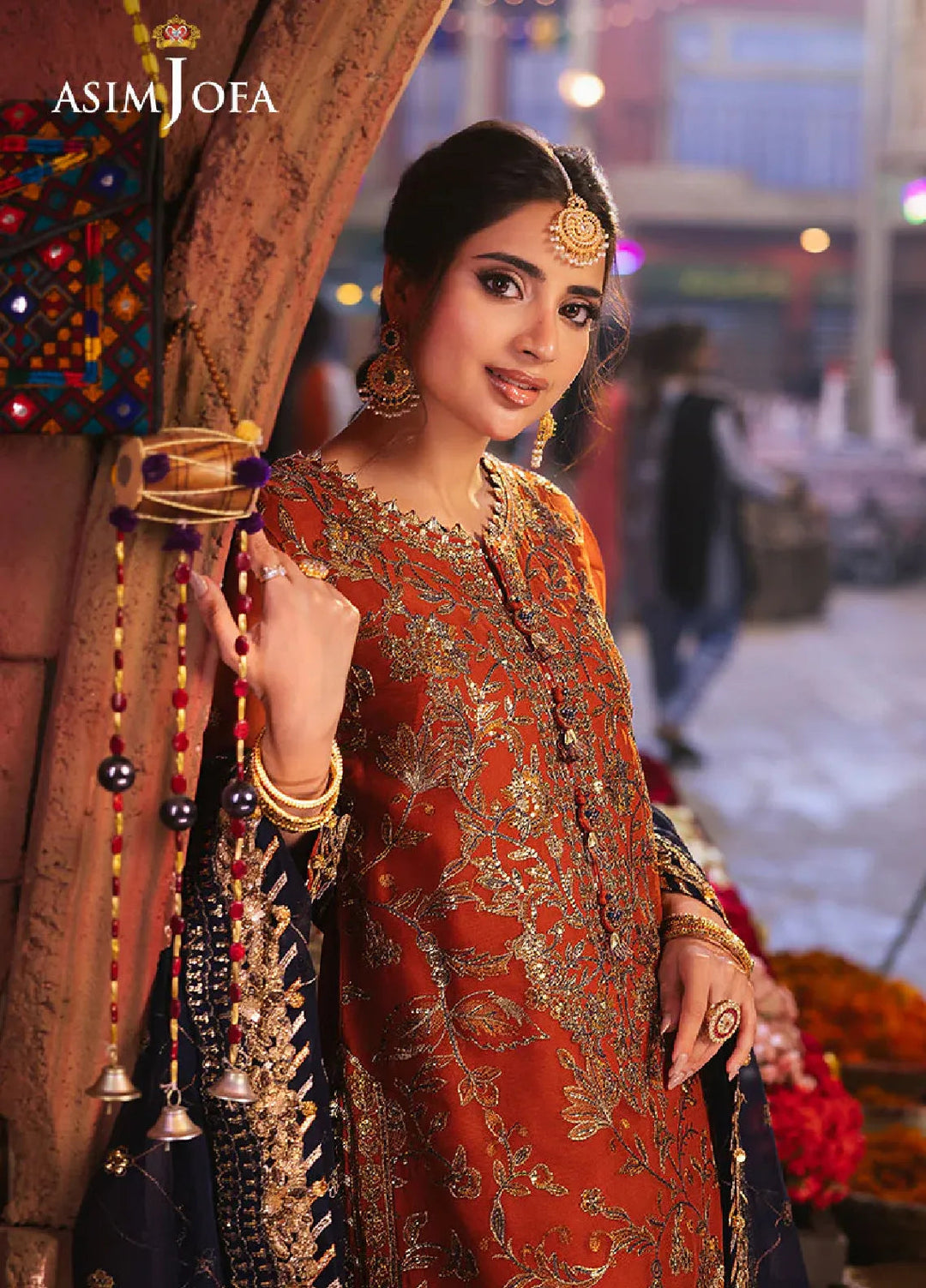 Chamkeeli By Asim Jofa Embroidered Chiffon Suit Unstitched 3 Piece AJ24CF AJKK-10 - Festive Collection