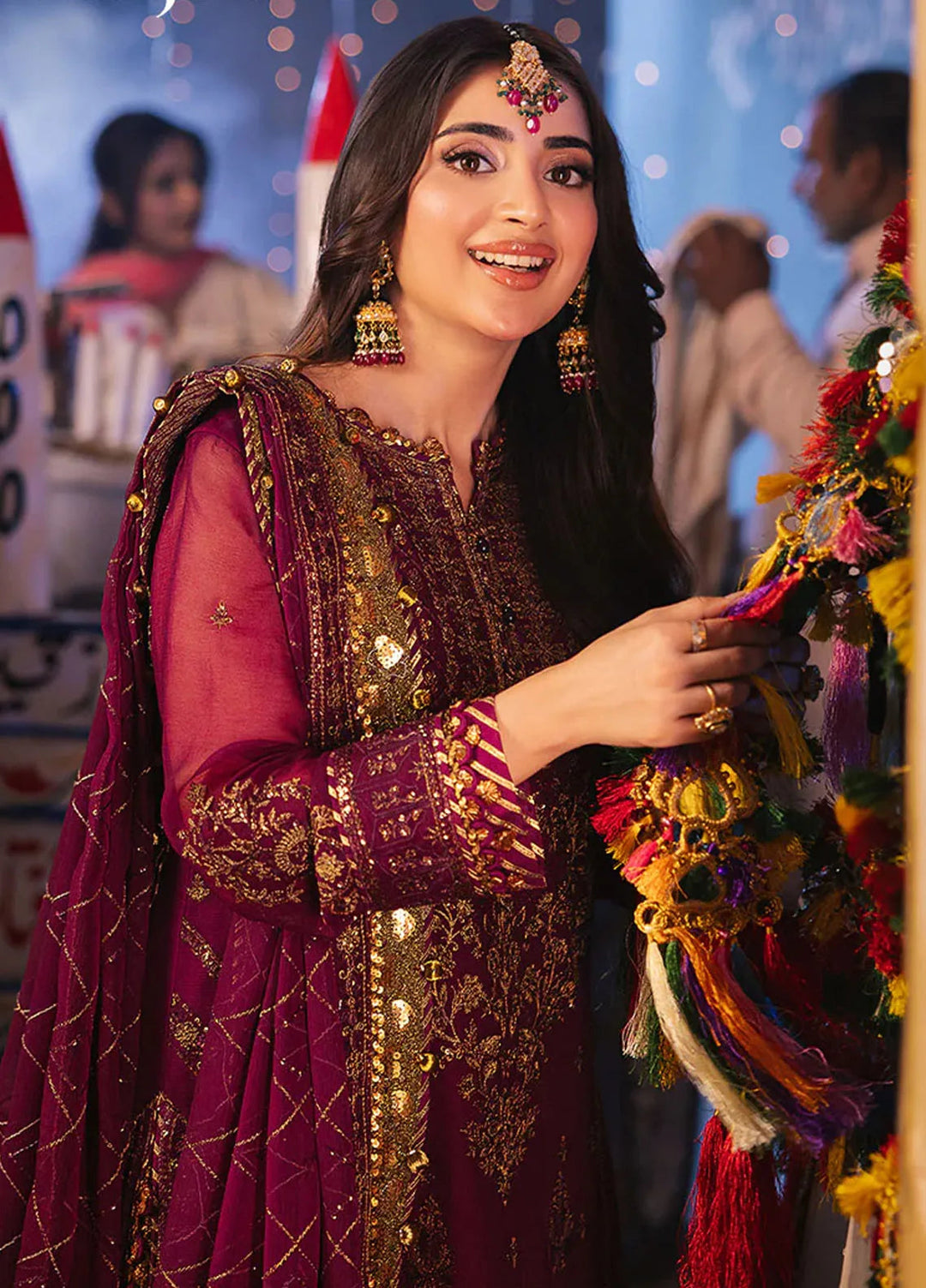 Chamkeeli By Asim Jofa Embroidered Chiffon Suit Unstitched 3 Piece AJ24CF AJKK-18 - Festive Collection
