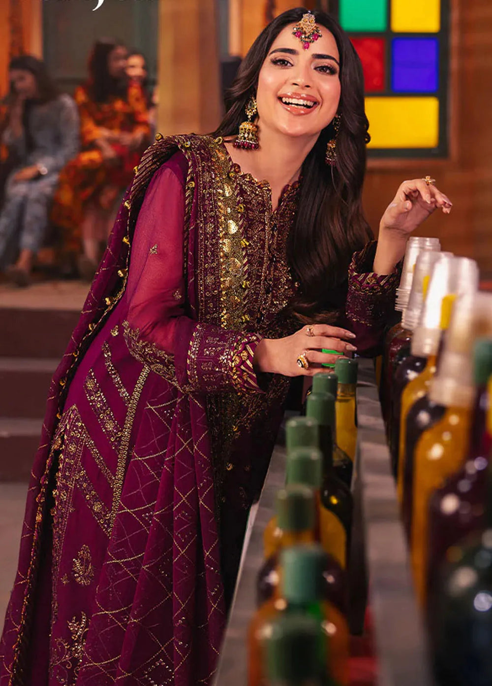 Chamkeeli By Asim Jofa Embroidered Chiffon Suit Unstitched 3 Piece AJ24CF AJKK-18 - Festive Collection