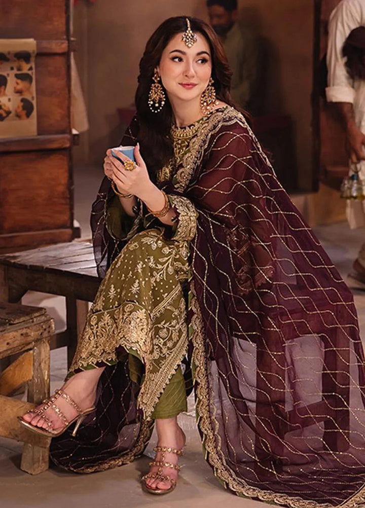Chamkeeli By Asim Jofa Embroidered Chiffon Suit Unstitched 3 Piece AJ24CF AJKK-23 - Festive Collection