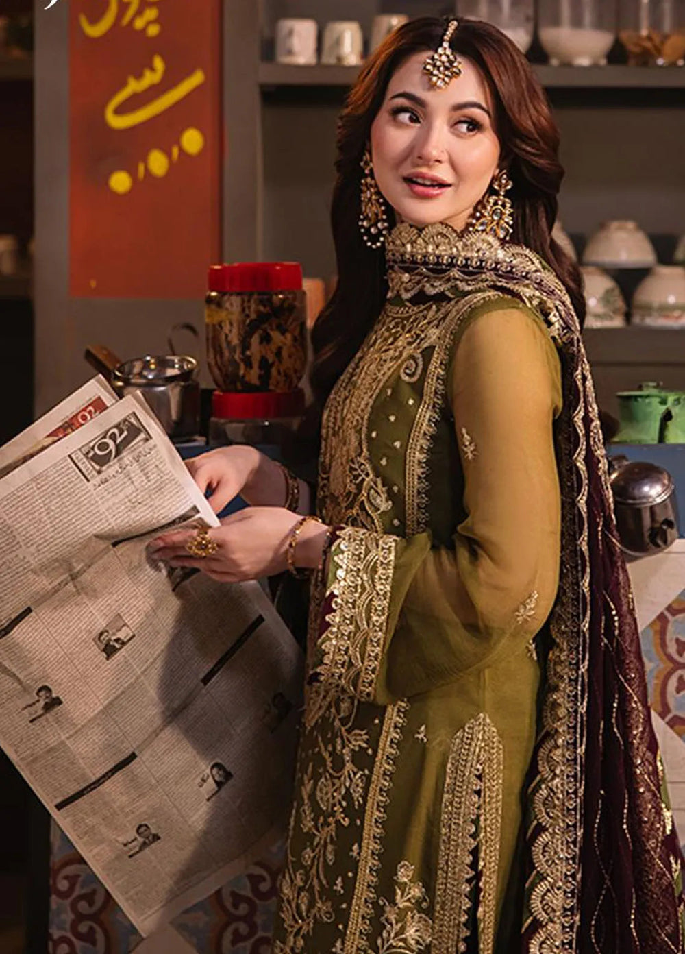 Chamkeeli By Asim Jofa Embroidered Chiffon Suit Unstitched 3 Piece AJ24CF AJKK-23 - Festive Collection