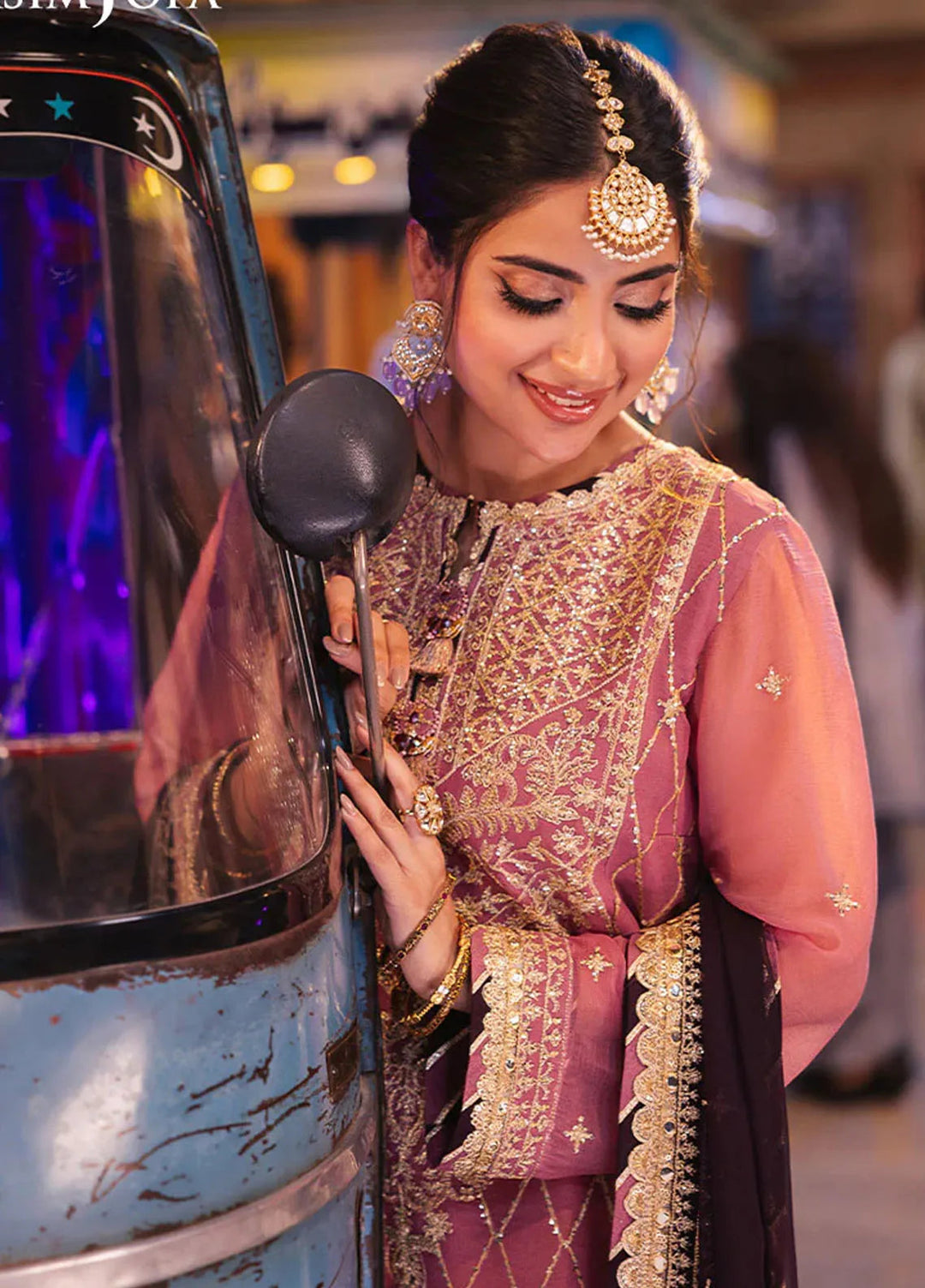 Chamkeeli By Asim Jofa Embroidered Chiffon Suit Unstitched 3 Piece AJ24CF AJKK-24 - Festive Collection