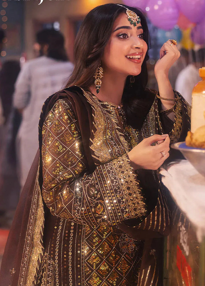 Chamkeeli By Asim Jofa Embroidered Chiffon Suit Unstitched 3 Piece AJ24CF AJKK-30 - Festive Collection