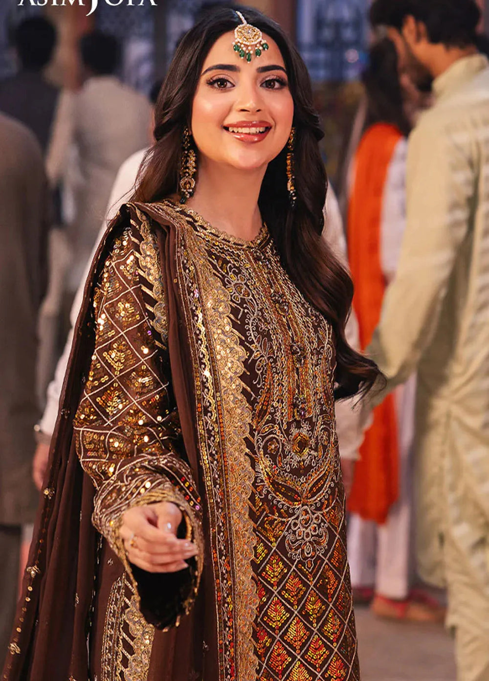 Chamkeeli By Asim Jofa Embroidered Chiffon Suit Unstitched 3 Piece AJ24CF AJKK-30 - Festive Collection