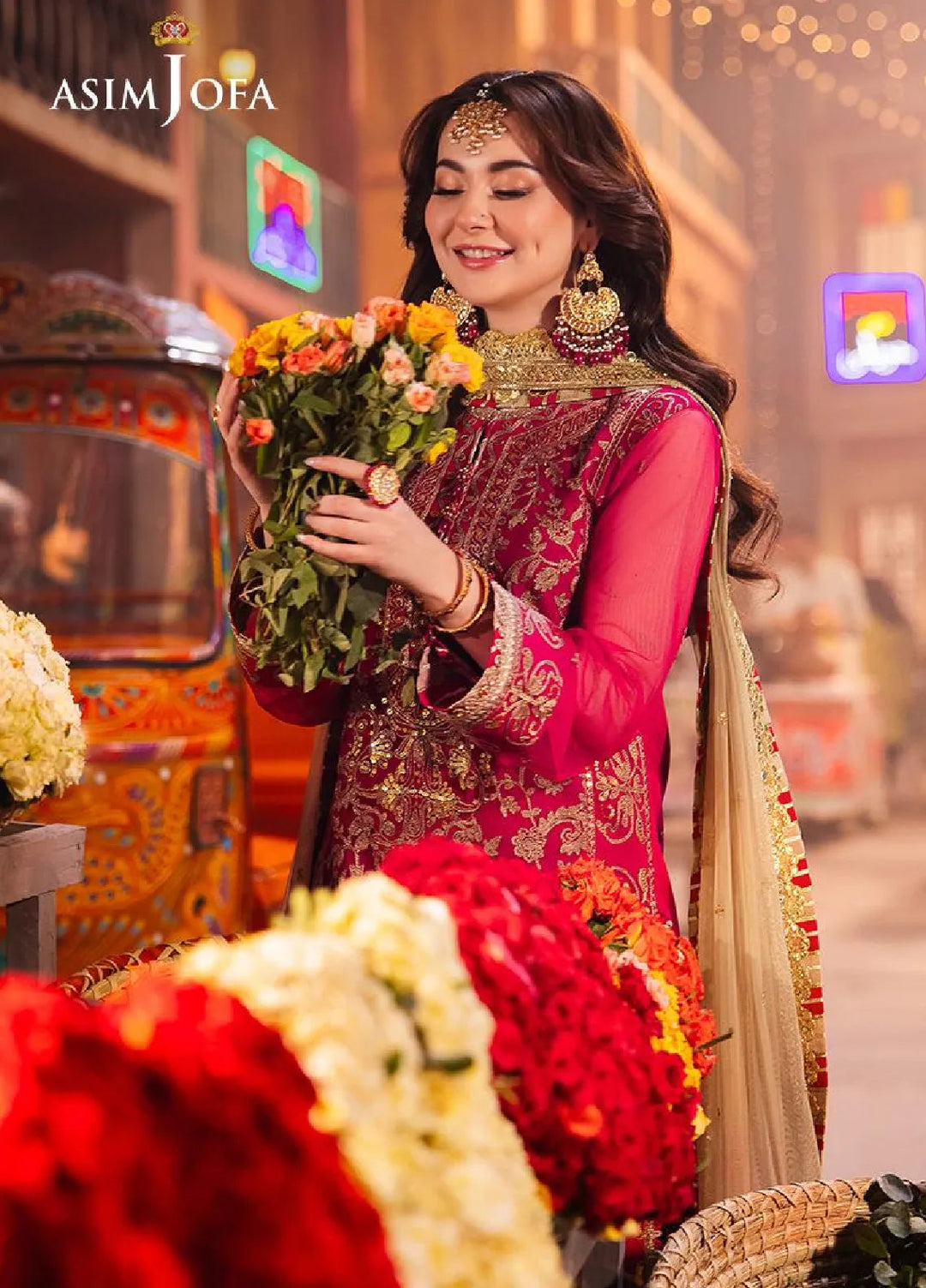 Chamkeeli By Asim Jofa Embroidered Net Suit Unstitched 3 Piece AJ24CF AJKK-14 - Festive Collection