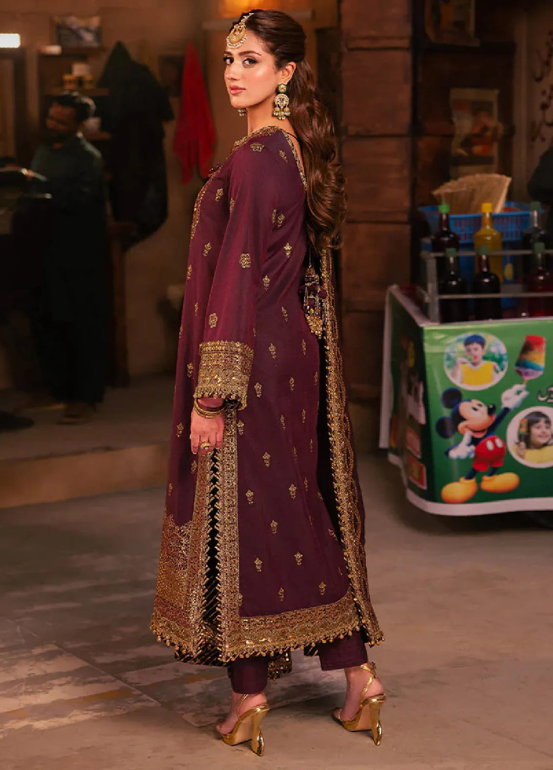 Chamkeeli By Asim Jofa Embroidered Silk Suit Unstitched 3 Piece AJ24CF AJKK-01 - Festive Collection