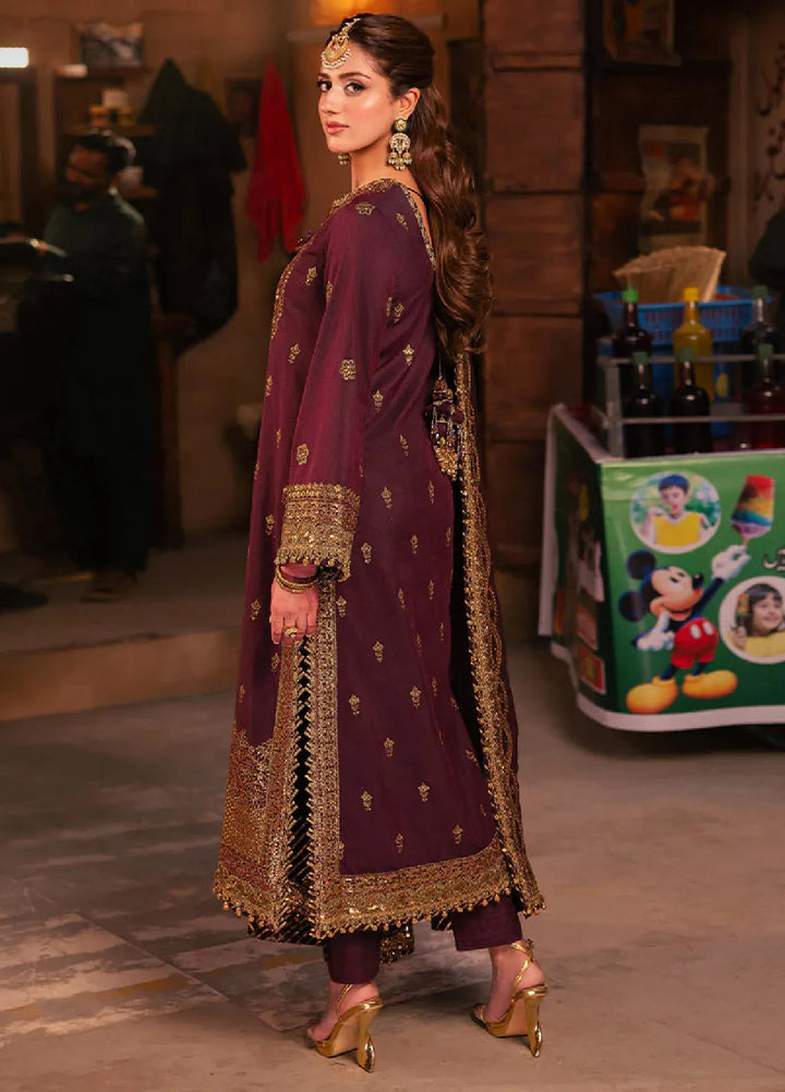 Chamkeeli By Asim Jofa Embroidered Silk Suit Unstitched 3 Piece AJ24CF AJKK-01 - Festive Collection