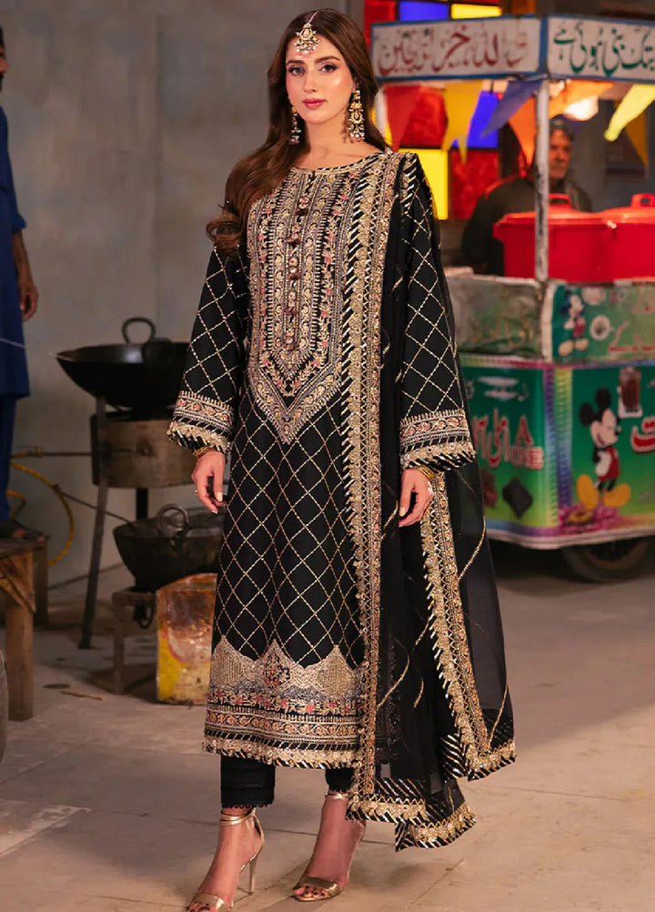 Chamkeeli By Asim Jofa Embroidered Silk Suit Unstitched 3 Piece AJ24CF AJKK-02 - Festive Collection