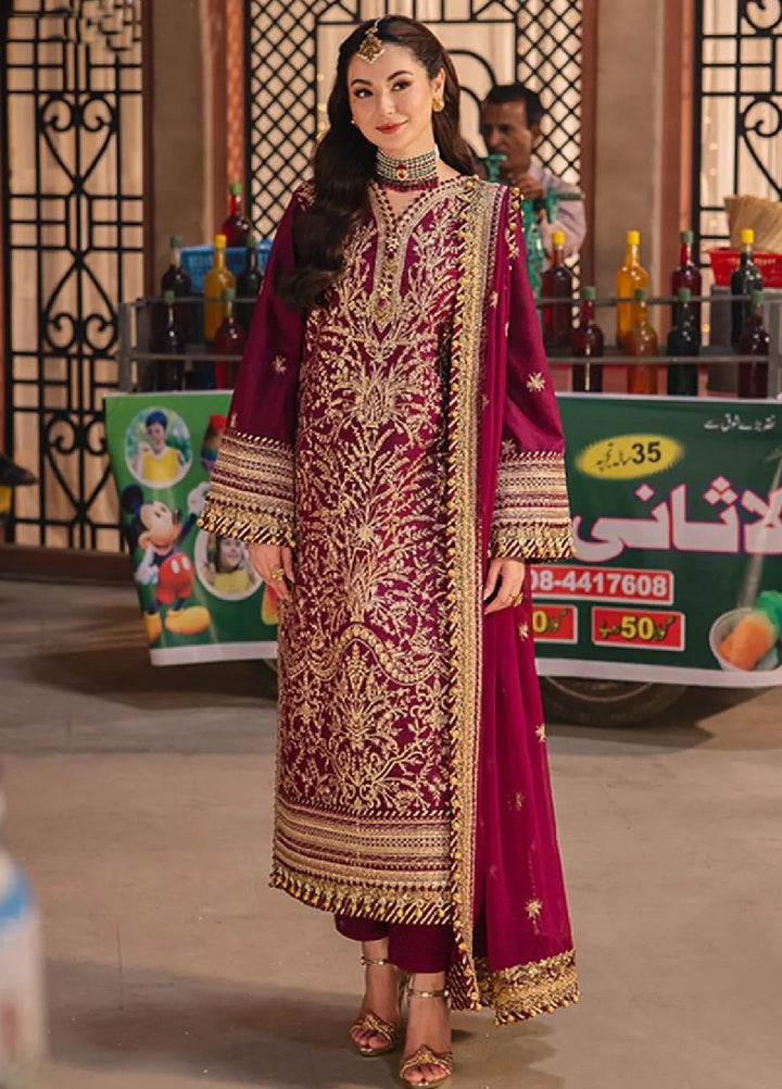 Chamkeeli By Asim Jofa Embroidered Silk Suit Unstitched 3 Piece AJ24CF AJKK-03 - Festive Collection