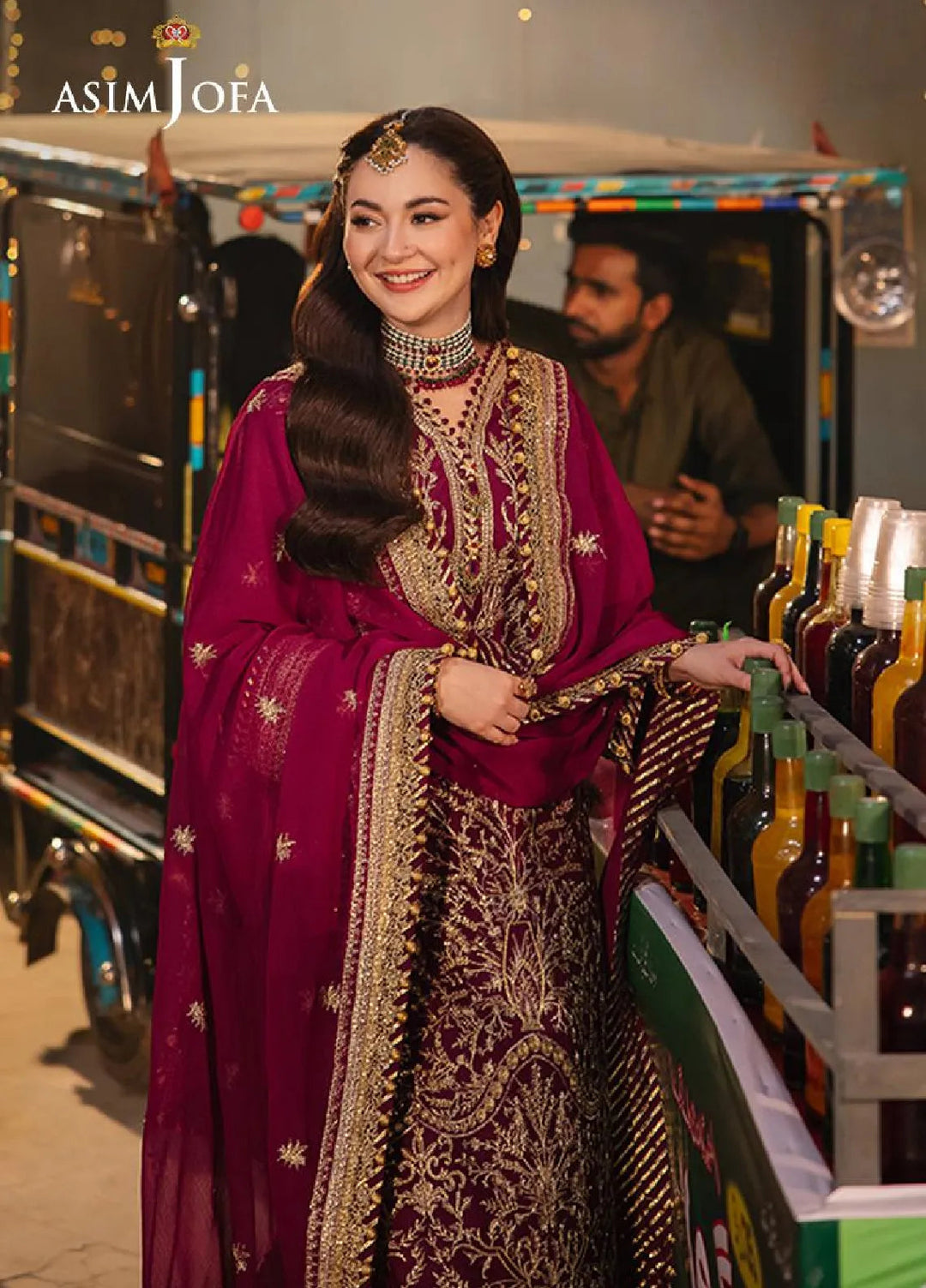 Chamkeeli By Asim Jofa Embroidered Silk Suit Unstitched 3 Piece AJ24CF AJKK-03 - Festive Collection