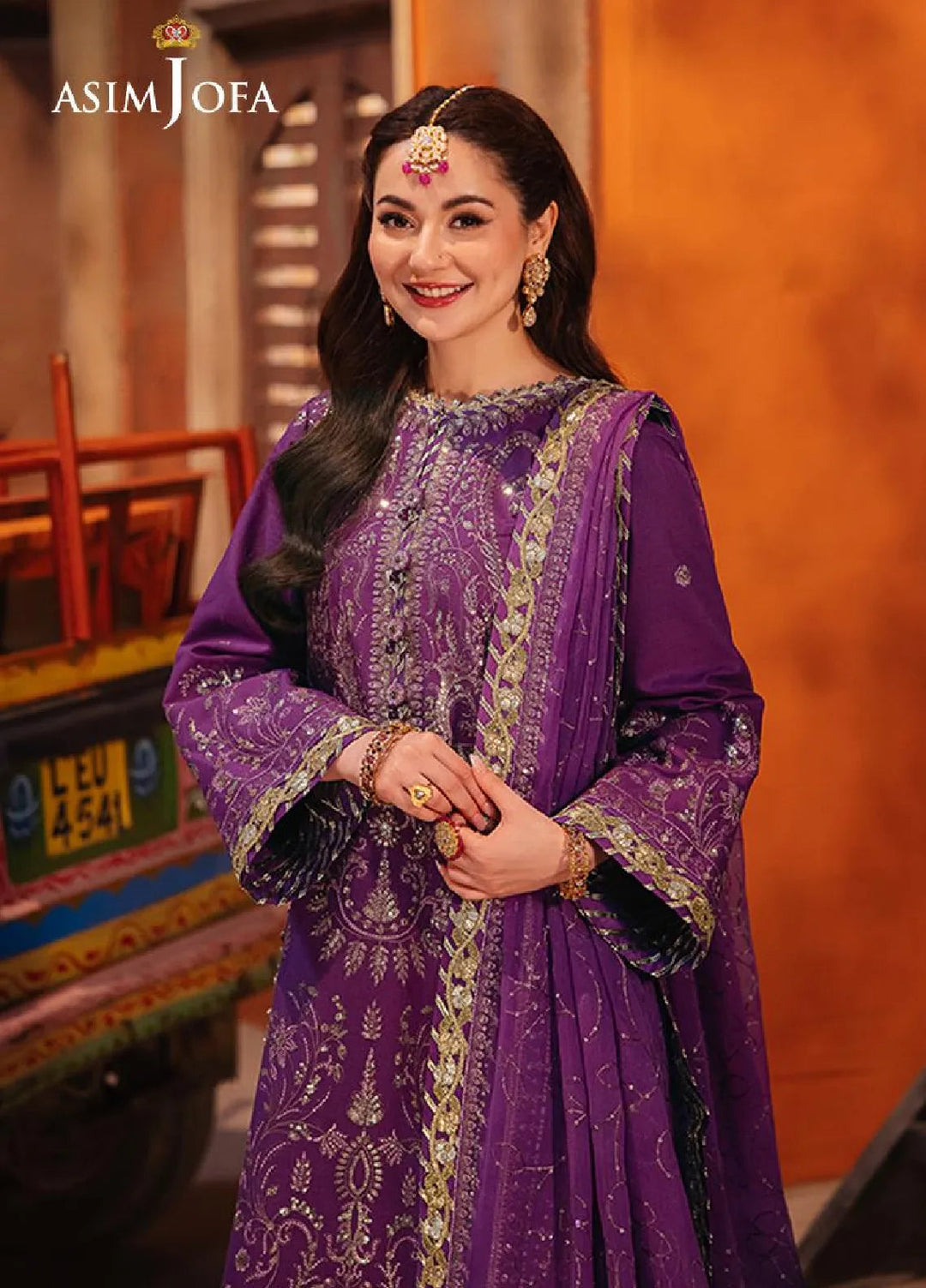 Chamkeeli By Asim Jofa Embroidered Silk Suit Unstitched 3 Piece AJ24CF AJKK-07 - Festive Collection