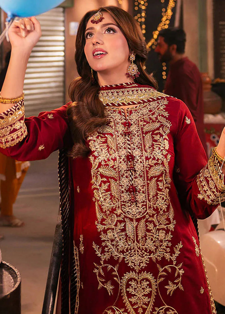Chamkeeli By Asim Jofa Embroidered Silk Suit Unstitched 3 Piece AJ24CF AJKK-20 - Festive Collection