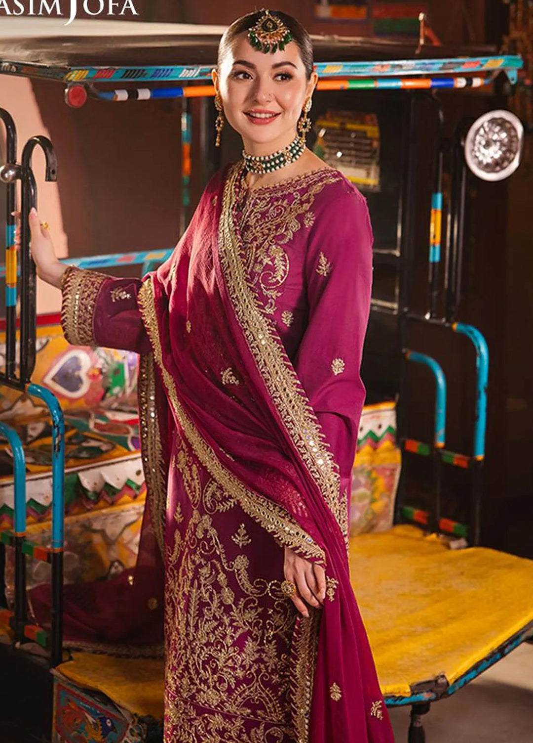 Chamkeeli By Asim Jofa Embroidered Silk Suit Unstitched 3 Piece AJ24CF AJKK-21 - Festive Collection
